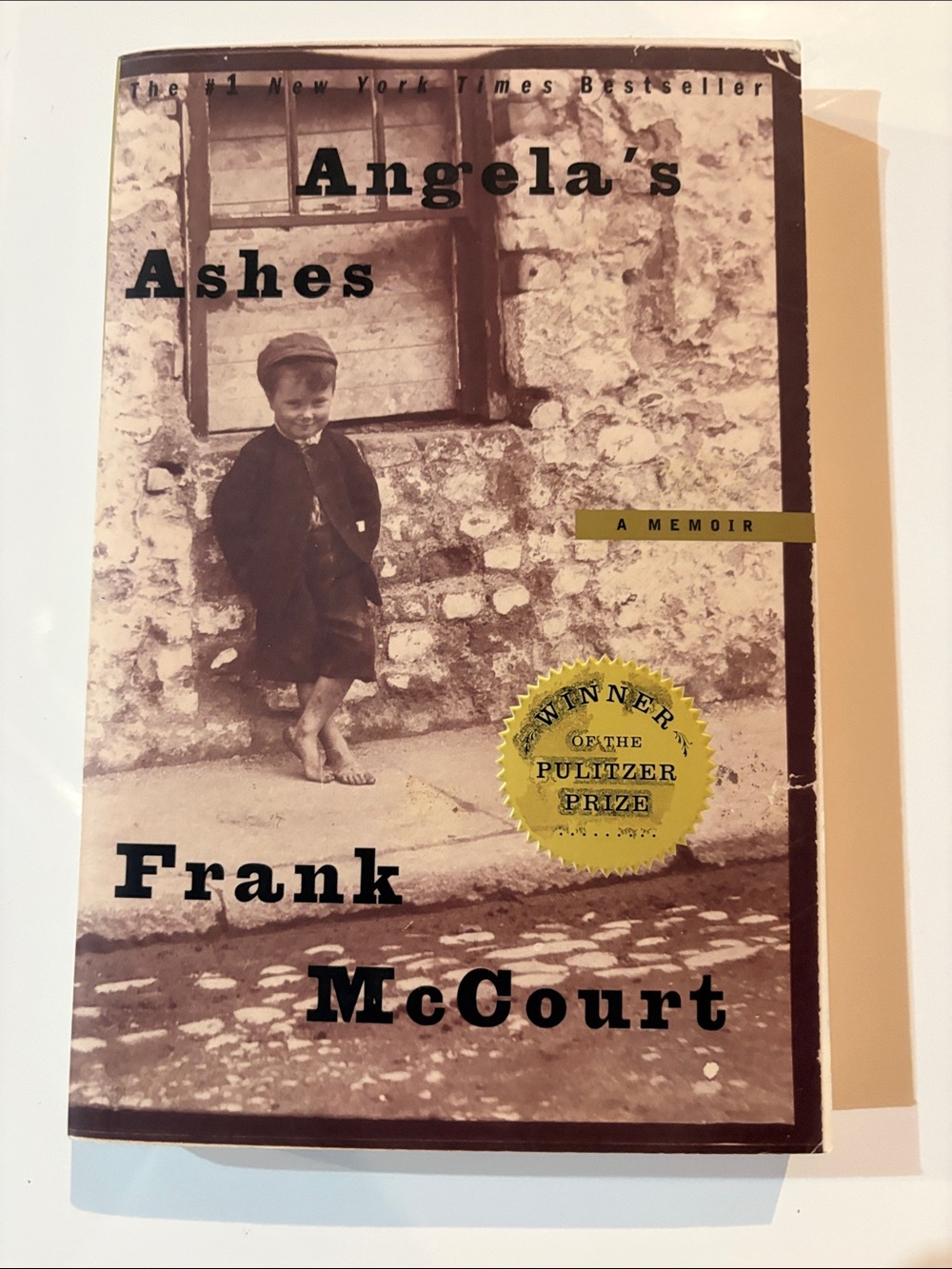 Angela's Ashes by Frank McCourt - Paperback Memoir (Beige/Brown Cover)